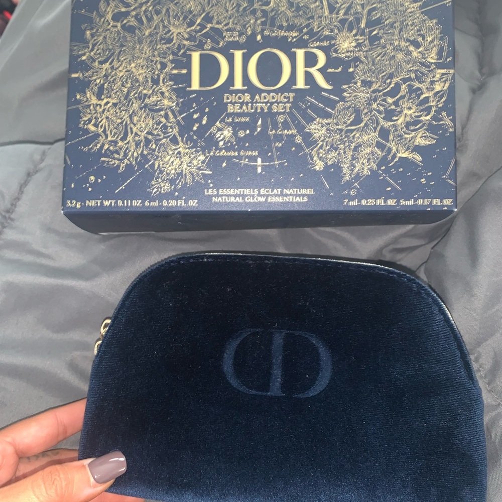 Dior makeup bag
